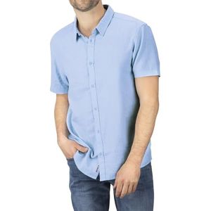 riverso RIVCarlo Linnen overhemd voor heren, korte mouwen, regular fit, vrijetijdshemd, zomerhemd, linnen hemd, knoopsluiting, effen, wit, beige, blauw, groen, S, M, L, XL, XXL, 3XL, 4XL, 5XL, Bright