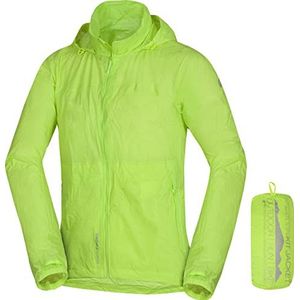 NORTHFINDER Ultralichte regenjas voor heren, waterdicht, ademend, fietsregenjas, hardloopjas, ultralicht, windjack, regenjas, opvouwbaar, opvouwbare regenjas, groen, L