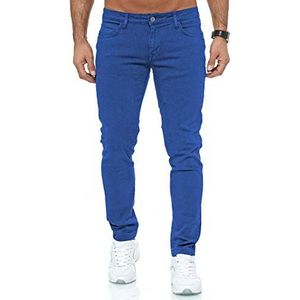 Red Bridge Jeansbroek voor heren, slim fit jeans met nauwe pijpen, gekleurd denim, blauw, 31W x 34L