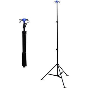 YJI Draagbare Opvouwbare IV Pole Stand, 4 Haak 3 Been Met Verstelbare Hoogte Display Stand Rack, Aluminium Legering, 45 LBS Draagvermogen