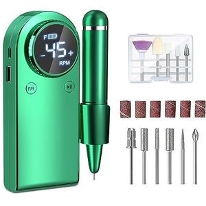 Elektrische nagelboor, Professionele elektrische nagelboormachine, draagbare oplaadbare 45000 RPM nagelboor for acrylgelnagels, manicurepolijstgereedschap Gemakkelijk te gebruiken, voor acryl- en gell