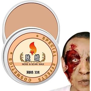 Halloween-littekenwax,Gezichtslittekenwas in huidskleur | Huidvriendelijke huidskleur littekenwax Modellering littekenwax voor professionele SFX-artiesten Geen irritatie Qarido
