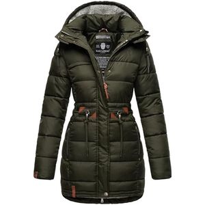 Navahoo B876 Gewatteerde winterjas voor dames, olijfgroen, L