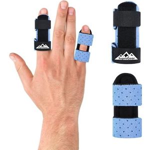 supregear Vingerspalken, Set van 2 Universele Vingerspalken voor Rechtzetten en Ondersteuning van Gebroken en Trigger Vingers voor Midden-, Wijs-, Ring- en Pinkvingers, LichtBlauw en Roze