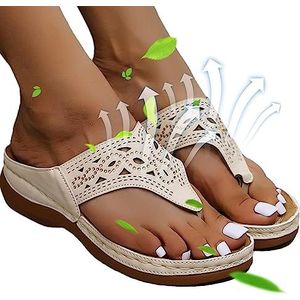 Orthopedische sandalen, Steunzool Teenslippers, Antislip casual pantoffels met dikke zool voor strandwandelingen Lecerrot