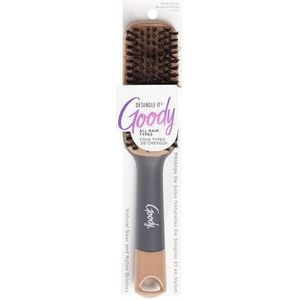 Goody Straight Talk Boar Bristle Haarborstel Grijs en Blauw 1 Ct