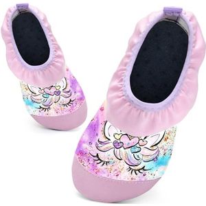 Badschoenen voor kinderen, zwemschoenen, waterschoenen, jongens, meisjes, baby, strandschoenen, aquaschoenen, sneldrogend, voor strand, zwembad, Eenhoorn Roze, 18/19 EU