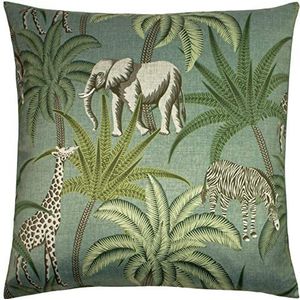 Paoletti Jungle Parade Kussenhoes, Groen, 50 x 50cm