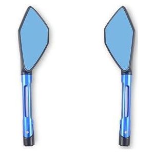 Motorfiets Wing Mirrors Achteruitkijkspiegel Zijspiegels Voor Yamaha XJR1300 XJ6 V-max MT-01 MT-03 TDM900 FZ1 FZ6(BLAUW)