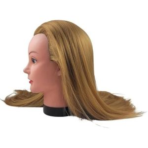 Unisex-volwassen mannequinhoofd met standaard for haarstyling, haar for knippen en cosmetologietraining
