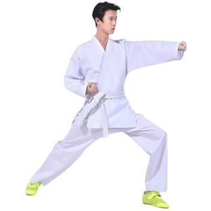 UBOHUZ Judo Paken, Karate Uniform voor Kinderen en Volwassenen, Student Karate Gi, Vechtsport Uniform met Riem Voor Mannen Vrouwen (Wit, 180)