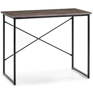 VS Venta-stock Bureau, computertafel, industriële stijl, 90 x 50 x 74 cm, zwart