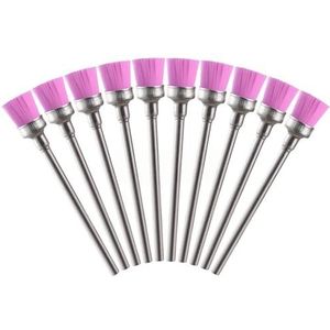 Mozulon 5/10 stuks nagelboorbit reinigingsborstelreiniger elektrische nagelvijlen stofreinigingsborstel(10PCS Rose Red)