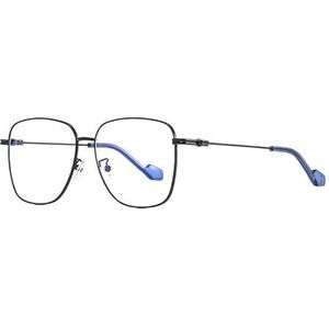 Kleurveranderende bril Anti-blauw licht brilmonturen for mannen en vrouwen Veganistische bril Effen (Size : Black frame anti blue light)