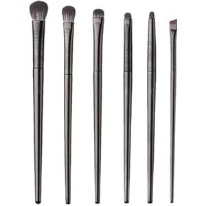6 Stks Eyeliner Borstel Set Hoekige Wenkbrauw Borstel Platte Wimper Borstel Make-up Gereedschap Voor Wimpers Wenkbrauwen Oogschaduw Cosmetica