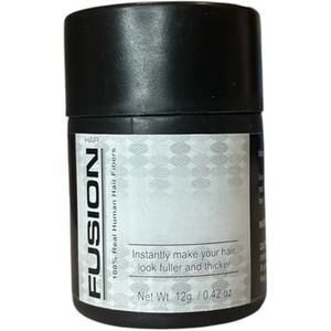 HAIR FUSION - 100% echte menselijke haarvezels - camoufleert kaal (12,2 g, zwart)