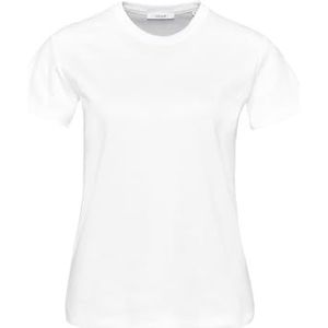 OPUS Damesshirt met korte mouwen | T-shirt Samun Slim van BCI Cotton Mix, wit, 38 NL