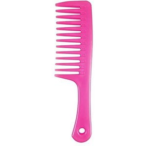 DieffematicSZ kam Large Wide Tooth Comb Anti-static Hole Handle Grip Hairbrush Wet Detangle Curly Hair Brushes Salon Styling Tools (Color : Rose Red)