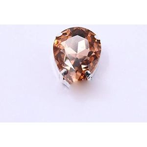 4-40MM 24-Kleuren Naai op Water Drops Strass Crystal Zilveren Klauw Knop Teardrop Voor Sieraden/Jurk Tas Schoen Diy Trims-Perzik, 30x40mm 2Pcs
