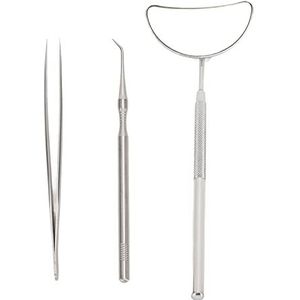 Wimpersliftgereedschap Set met Maanvormige Wimperspiegel, Roestvrijstalen Separator en Pincet voor Wimperverlenging, Kleurrijke 3 Stks Kit voor Professioneel Schoonheidsgebruik (SILVER)