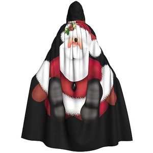 GAGALU Halloween Hooded Robe Mantel Leuke Kerstman Gedrukt Cosplay Kostuum Kerst Heks Vampier Mantel Voor Vrouwen Mannen