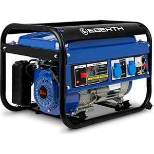 EBERTH - Noodaggregaat - 3000 Watt - 6.5 pk Benzinemotor - 4-takt - Luchtgekoeld