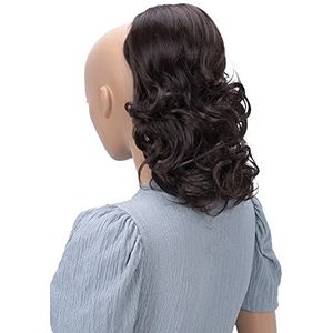 CAISHA 30cm Haarstukje Vlecht Paardenstaart Haarextensies Volumineus Golvend Chocoladebruin PH202