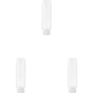 3 set Reizen Squeeze Fles Douchegel Tandpasta Container Hervulbare Lekvrije Pocket Knijpbare Dispenser Buis Accessoires 30 ML Transparant