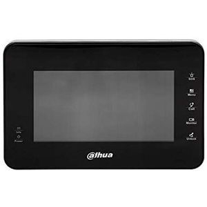 Daua Technology interne intercominstallatie, 7 inch (17,78 cm), touchsleuf, sd-kaart en snapshot-functie, zwart