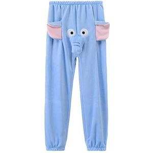 Olifant Pyjama Broek Mannen, Olifant Trunk Pyjama Broek Mannen, Zachte Nachtkleding Cartoon Dier Broek voor Mannen Vrouwen, B-Blauw, M