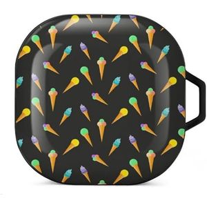 IJs patroon oordopjes hoesje compatibel met Samsung hard shell beschermhoes zwart-stijl