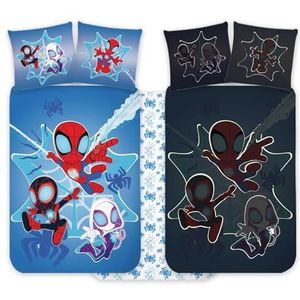 Spidey - Beddengoedset - Glow-In-The-Dark - 100% Katoen - Inclusief Dekbedovertrek en Kussensloop