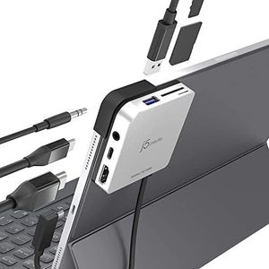 j5create USB C Hub- 6-in-1 Travel Docking Station met HDMI 4K@60Hz, 100W PD-oplader en USB A 3.1-poorten (JCD612)