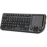 Rii X1 Mini-toetsenbord draadloos, draadloos toetsenbord met touchpad, mini-toetsenbord voor Smart TV afstandsbediening/PC/PAD/Xbox 360/PS3/Google Android TV Box/HTPC/IPTV (De lay-out)