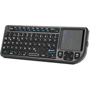 Rii - X1 Mini-toetsenbord - Draadloos - Zwart - QWERTY Indeling