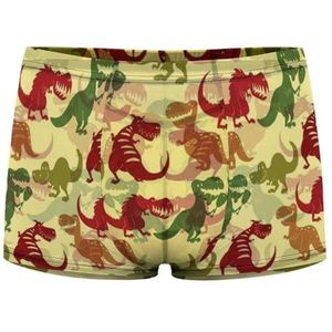 Dinosaurussen Dino Dier Heren Boxer Slips Sexy Shorts Mesh Boxers Ondergoed Ademend Onderbroek Thong