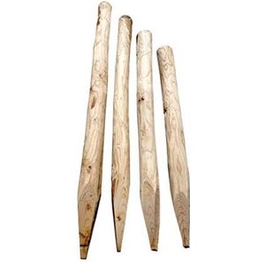 Nature LOUNGE Hekpalen kastanje 100 cm - rond houten palen van edelkastanje - kastanjepalen voor palissethek