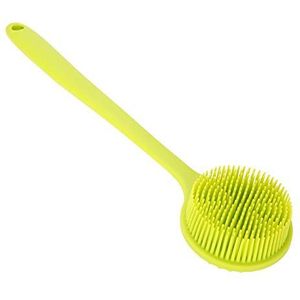 Body Brushes, zachte siliconen lange handvat douche borstel exfoliërende lichaam terug douche bad bad borstel massage