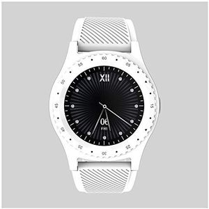 QQBL Smart Watch voor Android IOS, Touchscreen Smart Watch met Camera Bluetooth Watch SIM-kaart Smartwatch Silicagel, elektronische sport op pols, horloges voor mannen Vrouwen (Color : White)