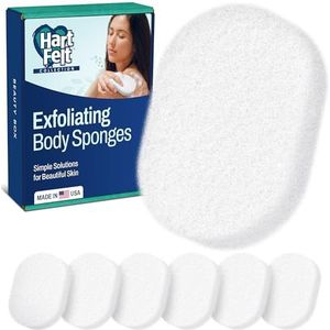 HartFelt Body Exfoliation Beauty Box met Body Scrub Super Zachte Exfoliërende Badspons Set, Zachte Huid Exfoliator & Dode Huidverwijderaar, Douchesponzen voor Dames & Mannen, Douche Scrubber, Geschenkdoos, 7pk