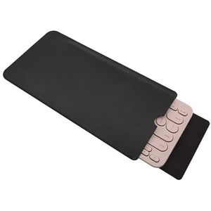 Toetsenbordopbergtasje, toetsenbordhoes, PU leren draadloos toetsenbordhoesje in meerdere kleuren(Black)