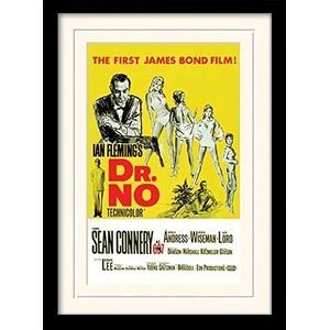 1art1 James Bond 007 Poster Dr. No - Yellow Ingelijste Foto Met Passepartout | Muur Foto's | In Een Fotolijstje 40x30 cm