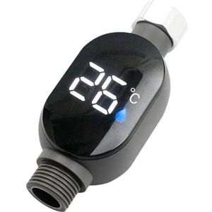 Douchetemperatuurmeter, Zwarte Badkamer LED-display 0℃~99℃ Thuiswaterdouchethermometer Nauwkeurige Temperatuurmeting Slimme Meter Voor thuis en in bad(1Pc)