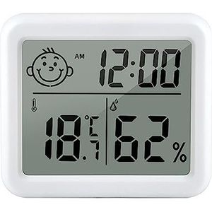Groot Scherm Digitale Thermometer LCD-scherm Thermohygrometer Temperatuur-vochtigheidsmeter Weerstation Met Geheugenbatterijen Nauwkeurige Monitor
