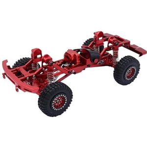Op afstand bestuurbaar metalen chassis Voor TRX4M 1/18 RC Crawler Auto Upgrade Accessoires Metalen Frame Chassis Kit (Color : Red)