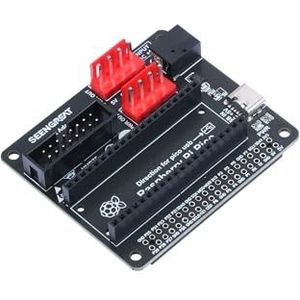 XICOOLEE RGB Matrix Adapter Board Converter voor Raspberry Pi Moederborden en voor Raspberry Pi Pico 1 HUB75 Interface 2 Power Input Connectoren Type-C 5V/4A en DC-044 5V/8A