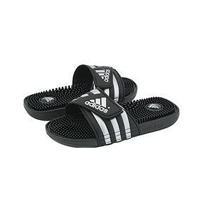 adidas Men's Adissage Slides Sandal, Black/Black/White, 8