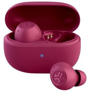 JLab Go Pop ANC Bluetooth-Oordopjes met ANC, 24+ uur Batterij, IP55 Zweetbestendig, Microfoon, Heldere Oproepen en Multipoint-Verbinding Voor Meerdere Apparaten, Fuchsia