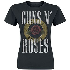 Guns N' Roses Rose Logo T-shirt zwart L 100% katoen Band merch, Bands