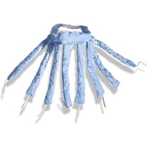 8 stks staaf hoofdband krultang voor lang haar hitteloos - zachte haarrollen luie krultang slapen zijde krullen voormalers vrouwen haarstyling rollen (blauw)